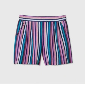 a new day | xl | multi colored vertical stripe shorts